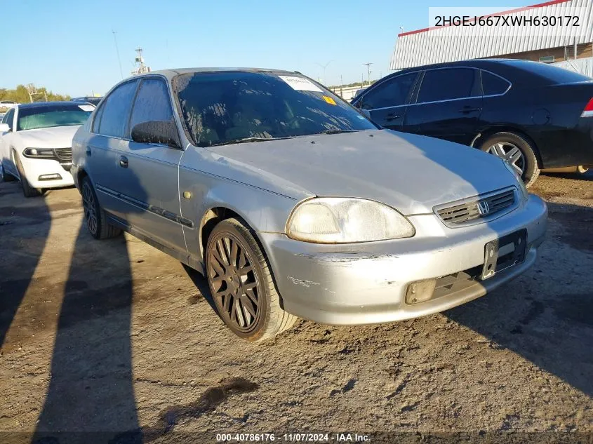 1998 Honda Civic Lx VIN: 2HGEJ667XWH630172 Lot: 40786176