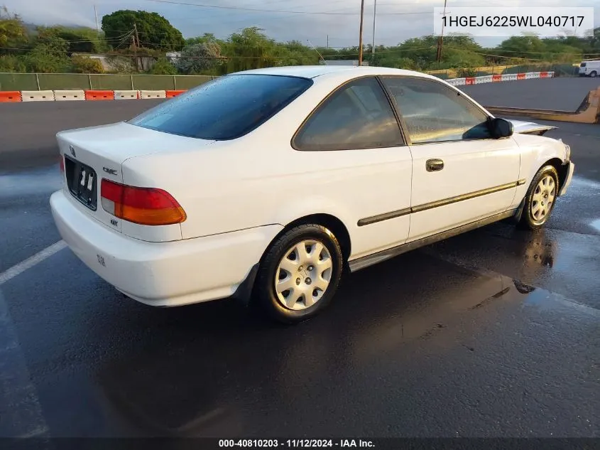 1998 Honda Civic Dx VIN: 1HGEJ6225WL040717 Lot: 40810203