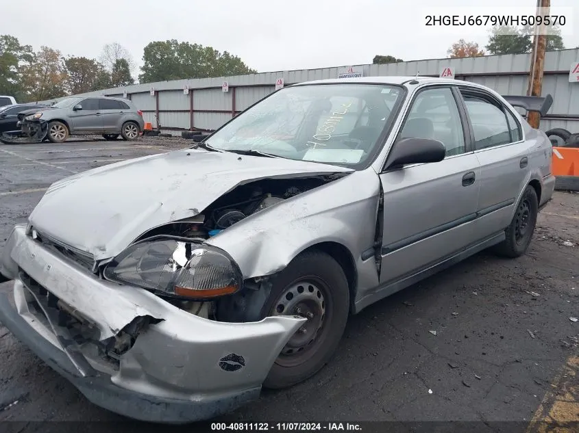 1998 Honda Civic Lx VIN: 2HGEJ6679WH509570 Lot: 40811122