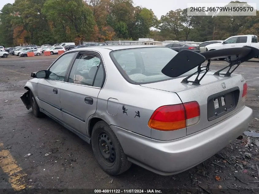 1998 Honda Civic Lx VIN: 2HGEJ6679WH509570 Lot: 40811122