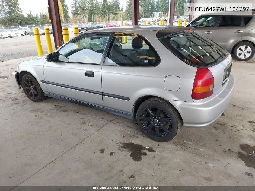 2HGEJ6427WH104797 1998 Honda Civic Cx