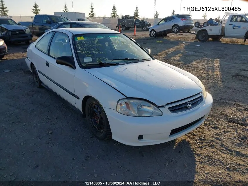 1999 Honda Civic VIN: 1HGEJ6125XL800485 Lot: 12140835