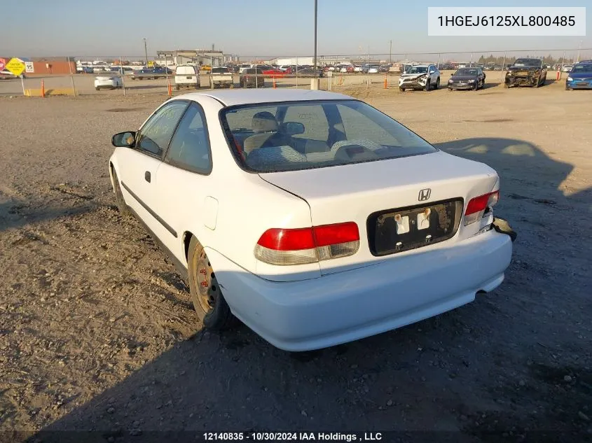 1999 Honda Civic VIN: 1HGEJ6125XL800485 Lot: 12140835