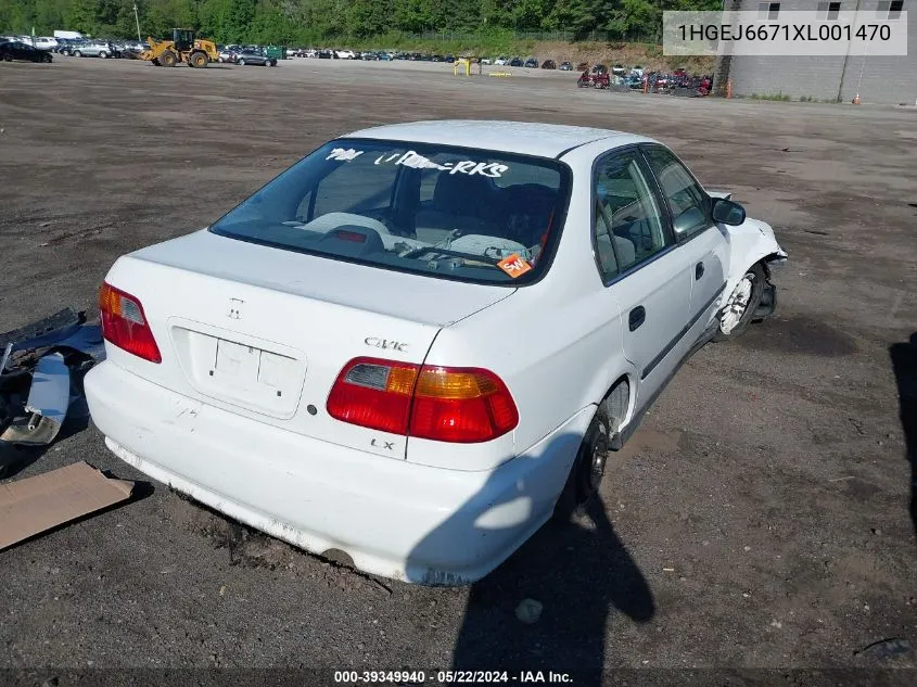 1HGEJ6671XL001470 1999 Honda Civic Lx