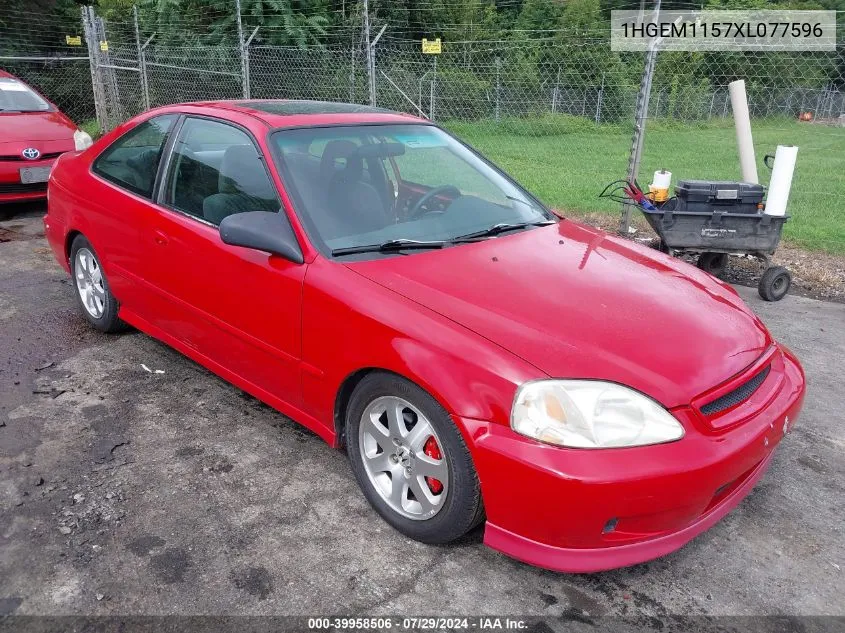 1999 Honda Civic Si VIN: 1HGEM1157XL077596 Lot: 39958506