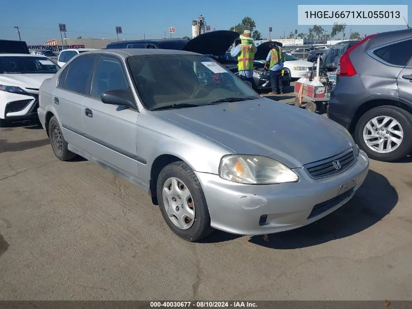 1999 Honda Civic Lx VIN: 1HGEJ6671XL055013 Lot: 40030677