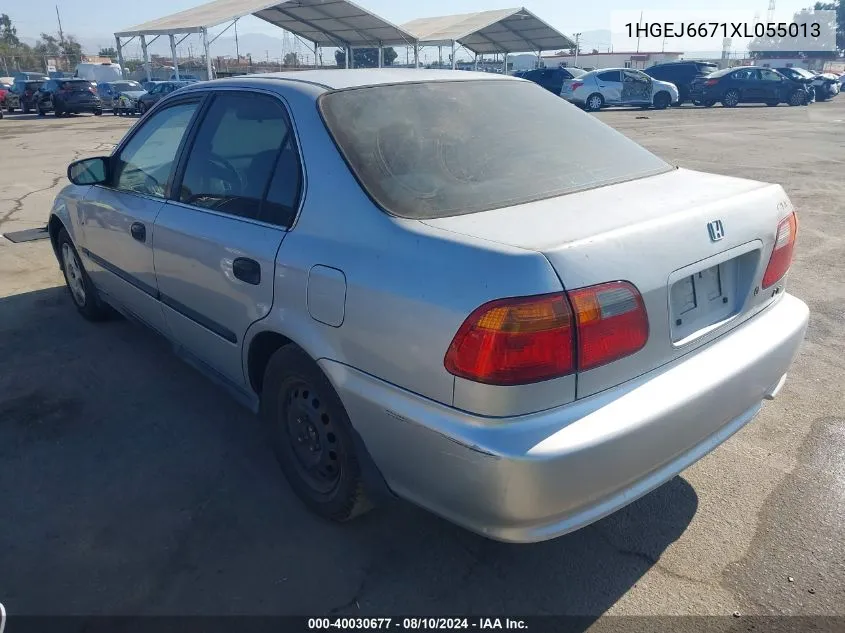 1999 Honda Civic Lx VIN: 1HGEJ6671XL055013 Lot: 40030677