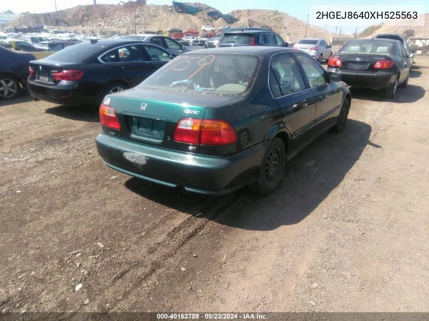 1999 Honda Civic Ex VIN: 2HGEJ8640XH525563 Lot: 40162759