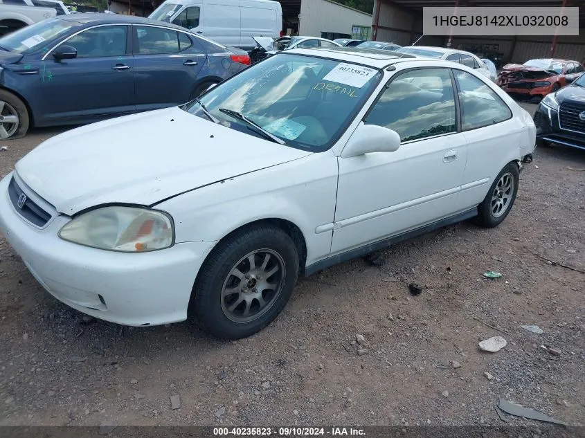 1999 Honda Civic Ex VIN: 1HGEJ8142XL032008 Lot: 40235823