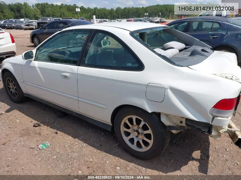 1999 Honda Civic Ex VIN: 1HGEJ8142XL032008 Lot: 40235823