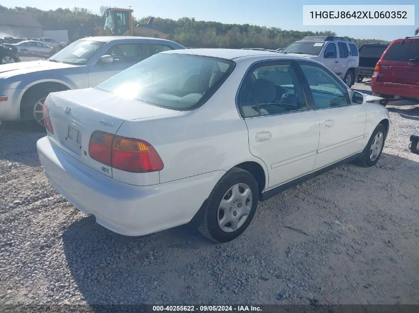 1999 Honda Civic Ex VIN: 1HGEJ8642XL060352 Lot: 40255622