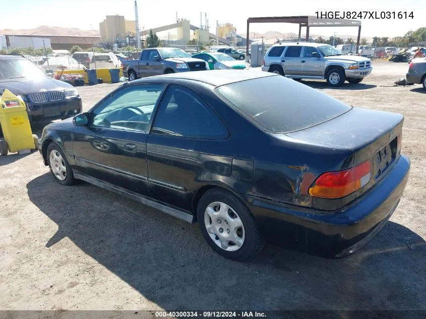 1999 Honda Civic Ex VIN: 1HGEJ8247XL031614 Lot: 40300334