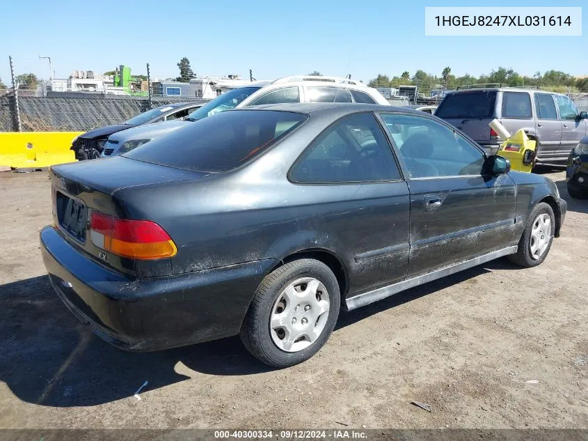 1999 Honda Civic Ex VIN: 1HGEJ8247XL031614 Lot: 40300334