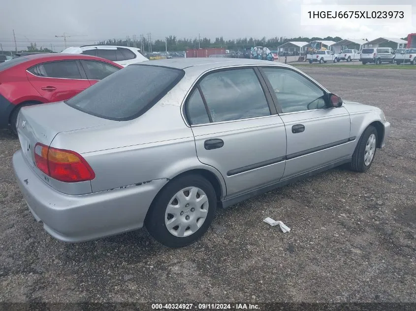 1999 Honda Civic Lx VIN: 1HGEJ6675XL023973 Lot: 40324927