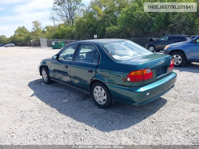 1999 Honda Civic Lx VIN: 1HGEJ6577XL031641 Lot: 40331000