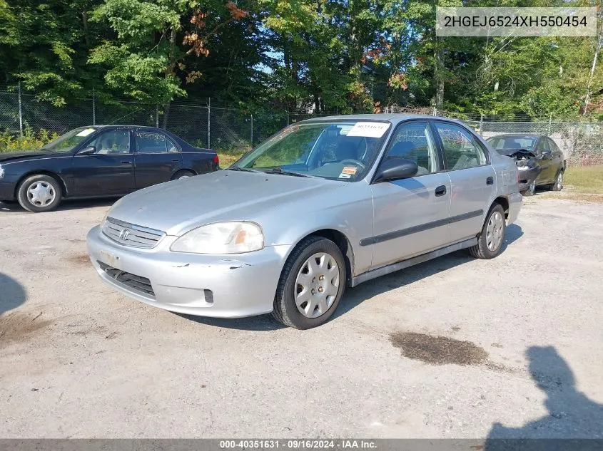 1999 Honda Civic Dx VIN: 2HGEJ6524XH550454 Lot: 40351631