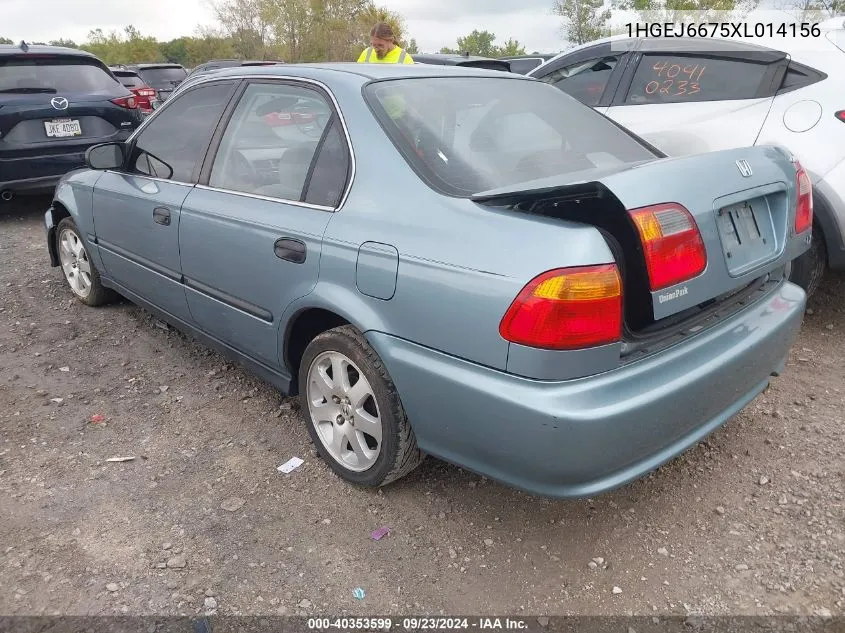 1999 Honda Civic Lx VIN: 1HGEJ6675XL014156 Lot: 40353599