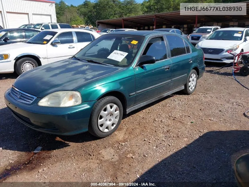 1HGEJ6677XL038930 1999 Honda Civic Lx