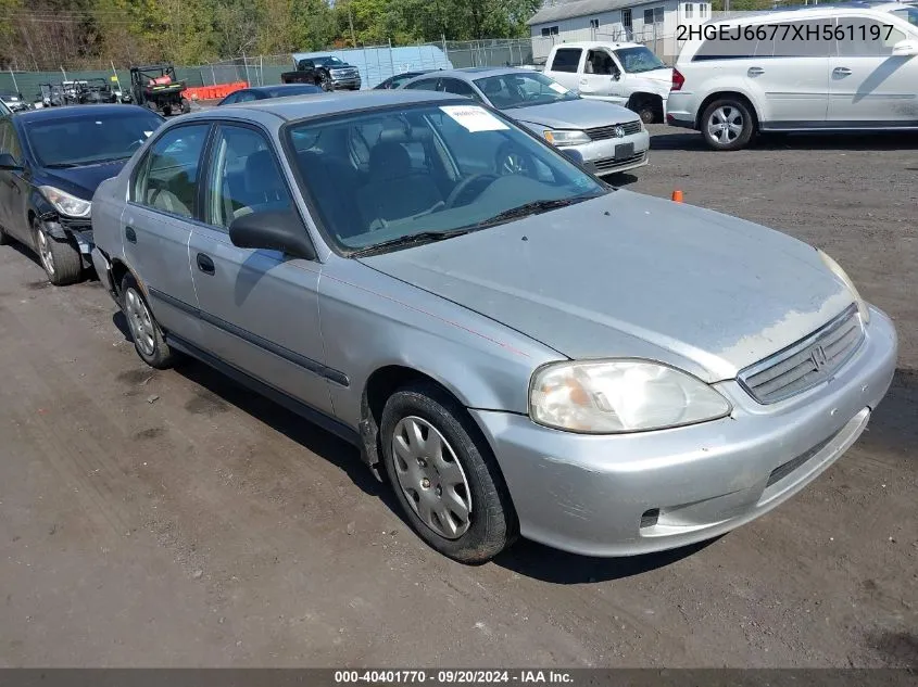 1999 Honda Civic Lx VIN: 2HGEJ6677XH561197 Lot: 40401770