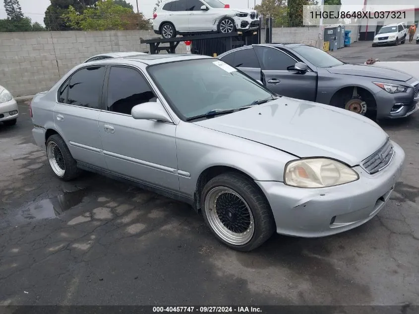 1999 Honda Civic Ex VIN: 1HGEJ8648XL037321 Lot: 40457747