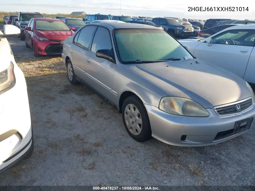 1999 Honda Civic Se VIN: 2HGEJ661XXH521014 Lot: 40478237