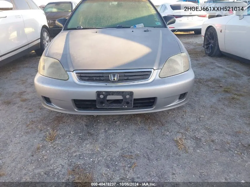 1999 Honda Civic Se VIN: 2HGEJ661XXH521014 Lot: 40478237