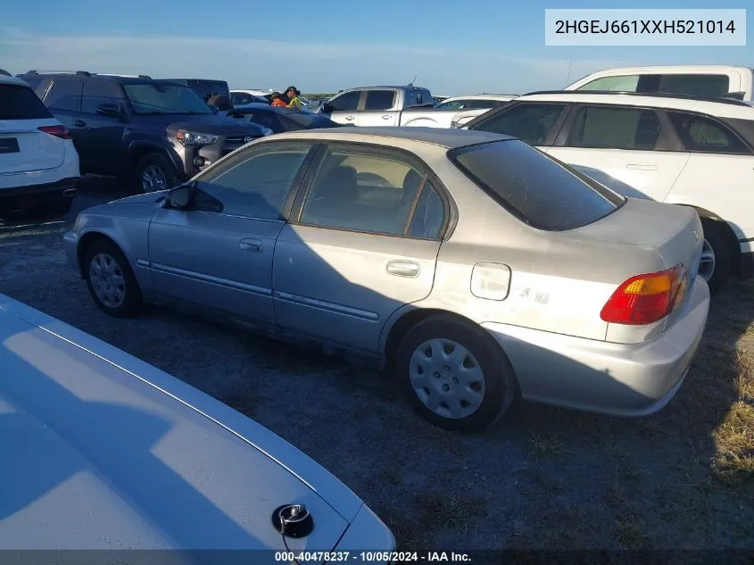 1999 Honda Civic Se VIN: 2HGEJ661XXH521014 Lot: 40478237