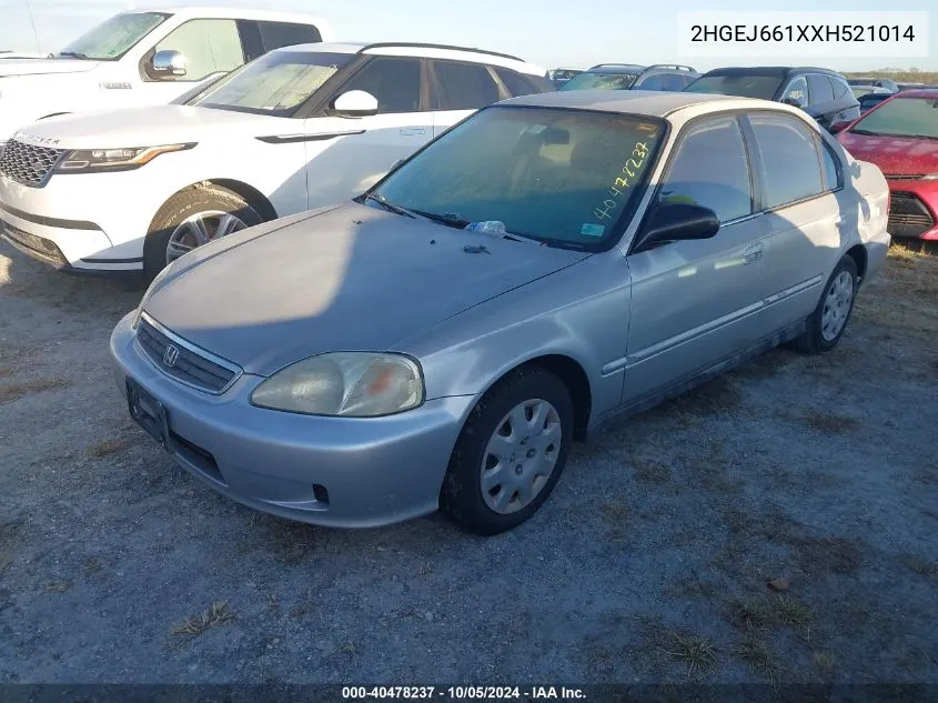 1999 Honda Civic Se VIN: 2HGEJ661XXH521014 Lot: 40478237