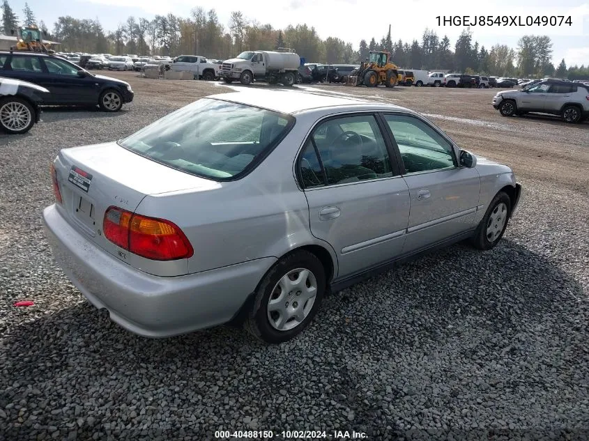 1999 Honda Civic Ex VIN: 1HGEJ8549XL049074 Lot: 40488150