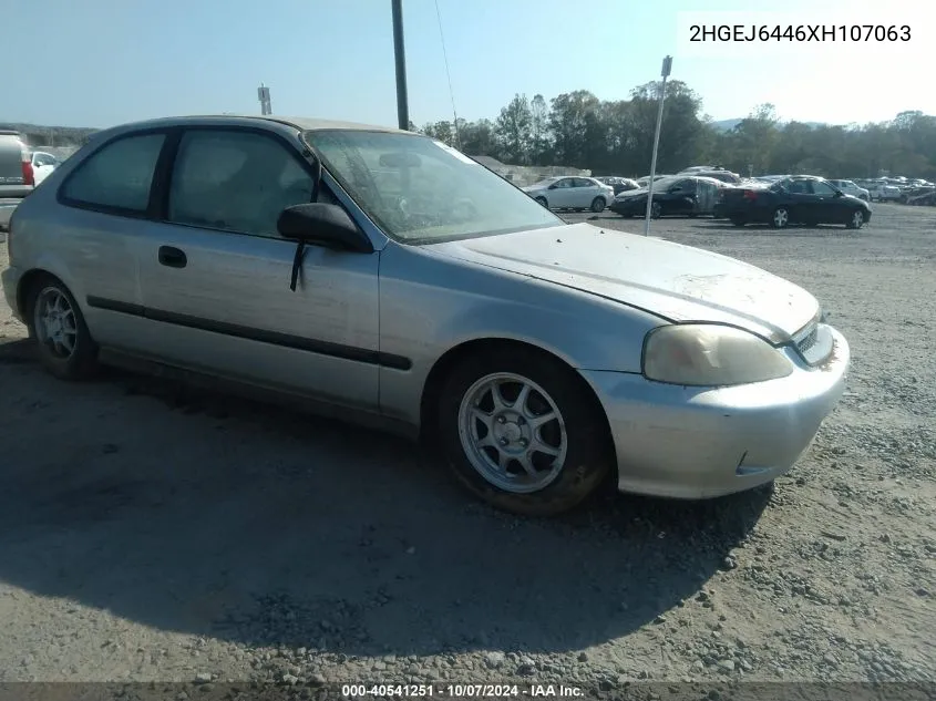 1999 Honda Civic Dx VIN: 2HGEJ6446XH107063 Lot: 40541251