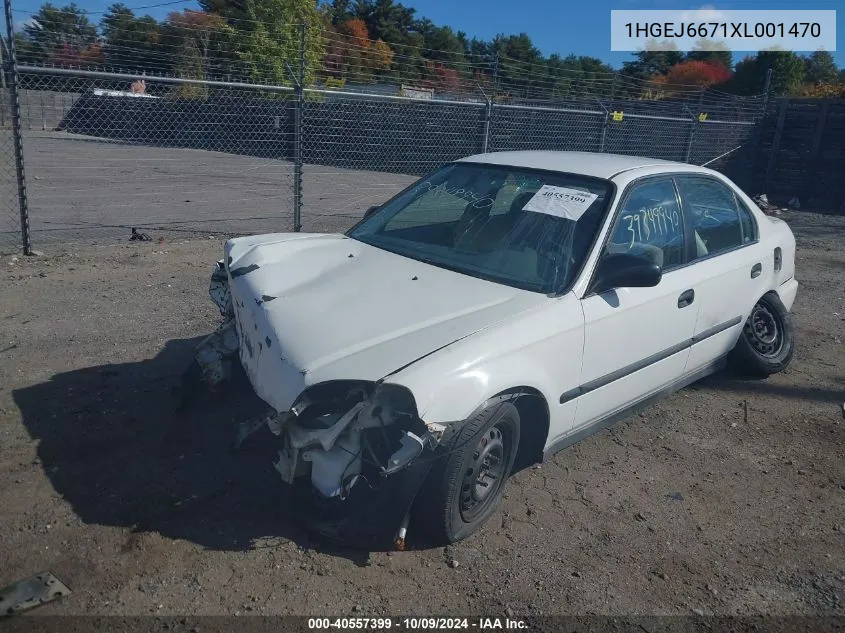 1999 Honda Civic Lx VIN: 1HGEJ6671XL001470 Lot: 40557399