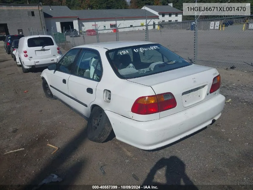 1999 Honda Civic Lx VIN: 1HGEJ6671XL001470 Lot: 40557399