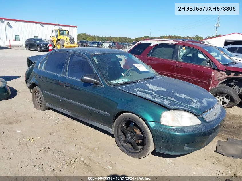 1999 Honda Civic Lx VIN: 2HGEJ6579XH573806 Lot: 40649595