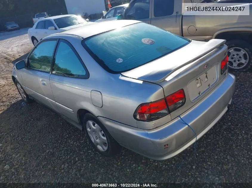 1999 Honda Civic Ex VIN: 1HGEJ8244XL024247 Lot: 40673663