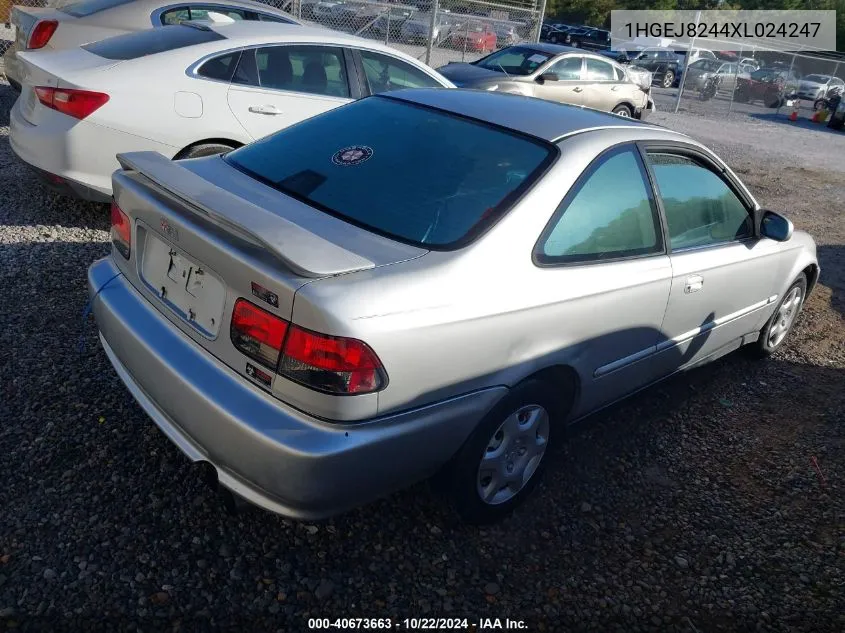 1999 Honda Civic Ex VIN: 1HGEJ8244XL024247 Lot: 40673663