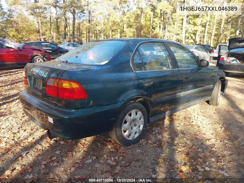 1999 Honda Civic Lx VIN: 1HGEJ657XXL046389 Lot: 40715956