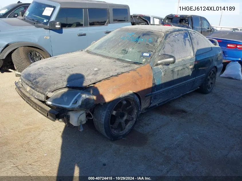 1999 Honda Civic Dx VIN: 1HGEJ6124XL014189 Lot: 40724415