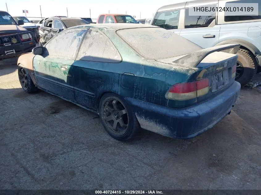 1999 Honda Civic Dx VIN: 1HGEJ6124XL014189 Lot: 40724415