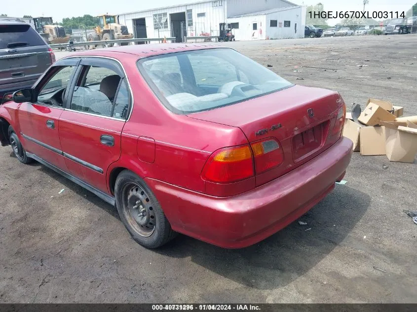 1HGEJ6670XL003114 1999 Honda Civic Lx