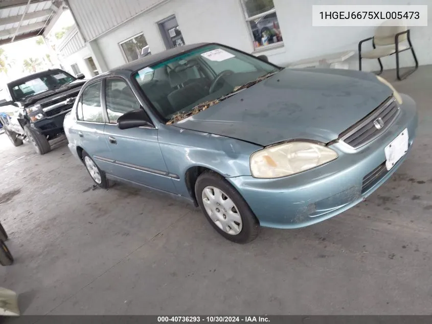 1999 Honda Civic Lx VIN: 1HGEJ6675XL005473 Lot: 40736293