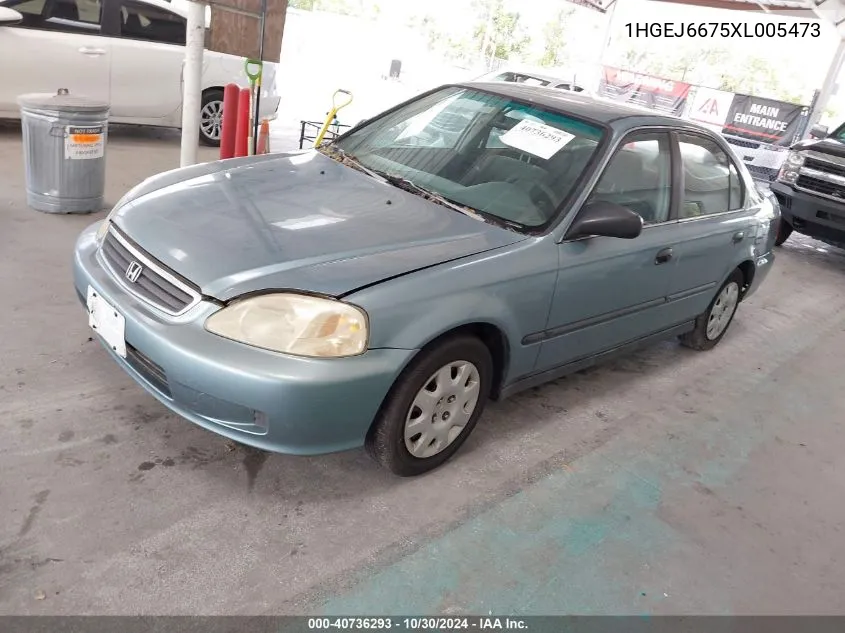 1999 Honda Civic Lx VIN: 1HGEJ6675XL005473 Lot: 40736293