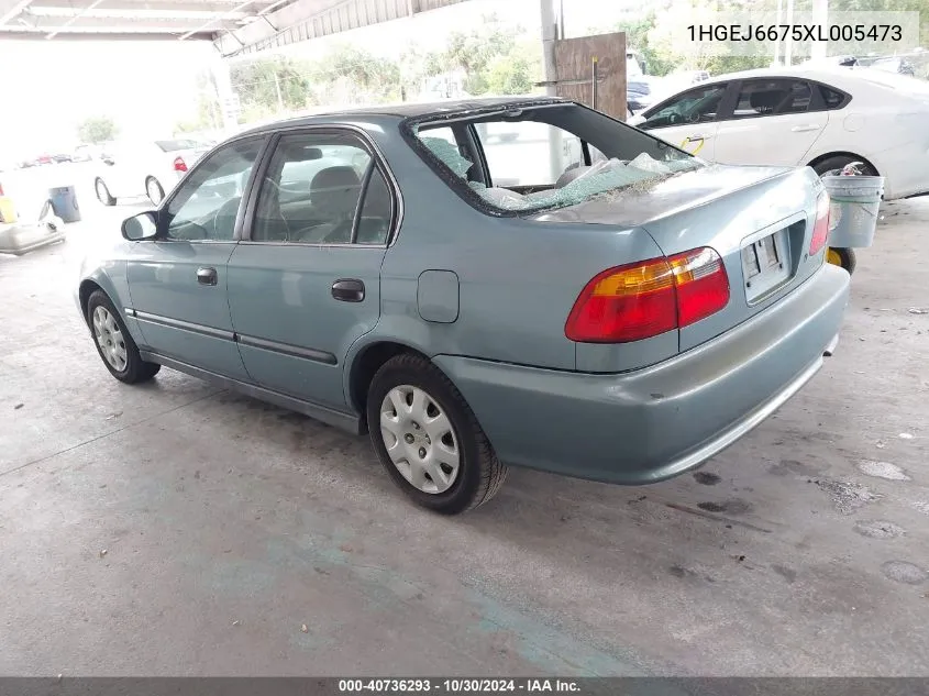 1999 Honda Civic Lx VIN: 1HGEJ6675XL005473 Lot: 40736293