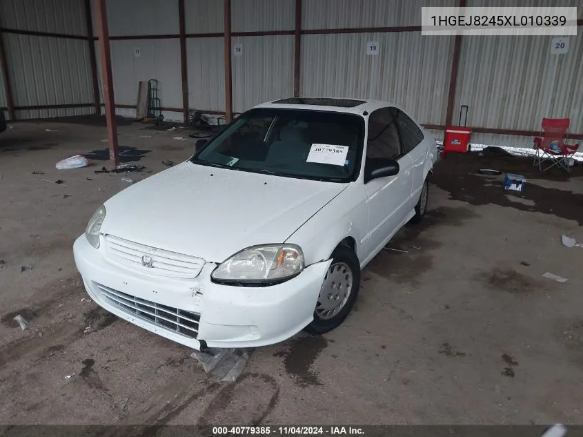 1999 Honda Civic Ex VIN: 1HGEJ8245XL010339 Lot: 40779385