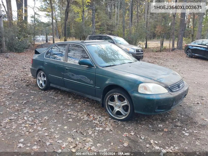 1999 Honda Civic VIN: 1HGEJ3640XL003671 Lot: 40782276