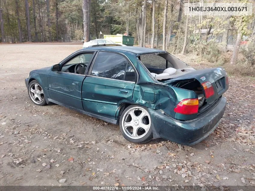 1999 Honda Civic VIN: 1HGEJ3640XL003671 Lot: 40782276