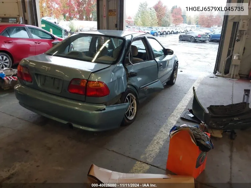 1999 Honda Civic Lx VIN: 1HGEJ6579XL045735 Lot: 40825080