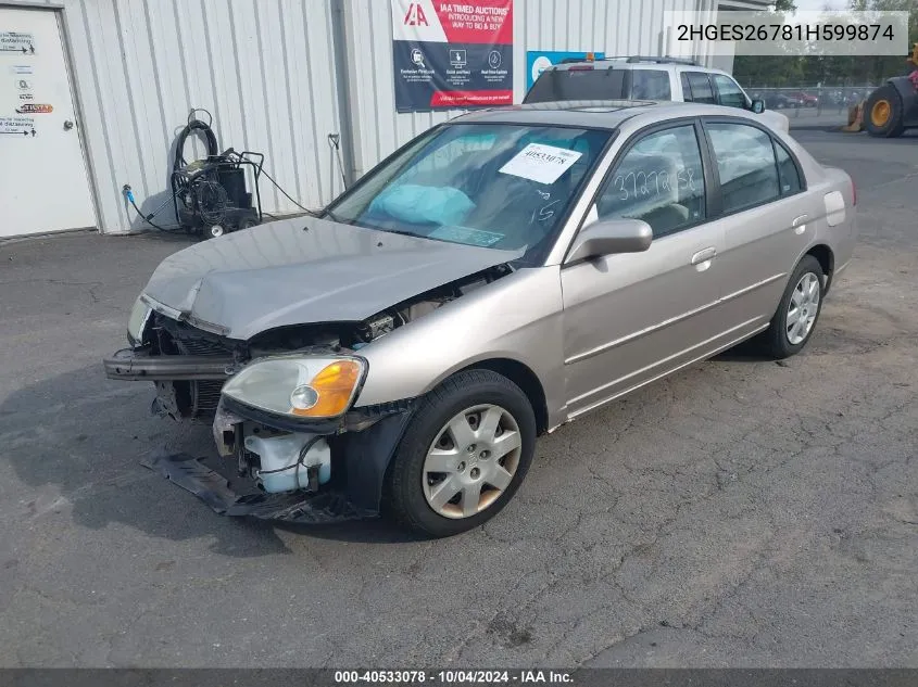 2HGES26781H599874 2001 Honda Civic Ex