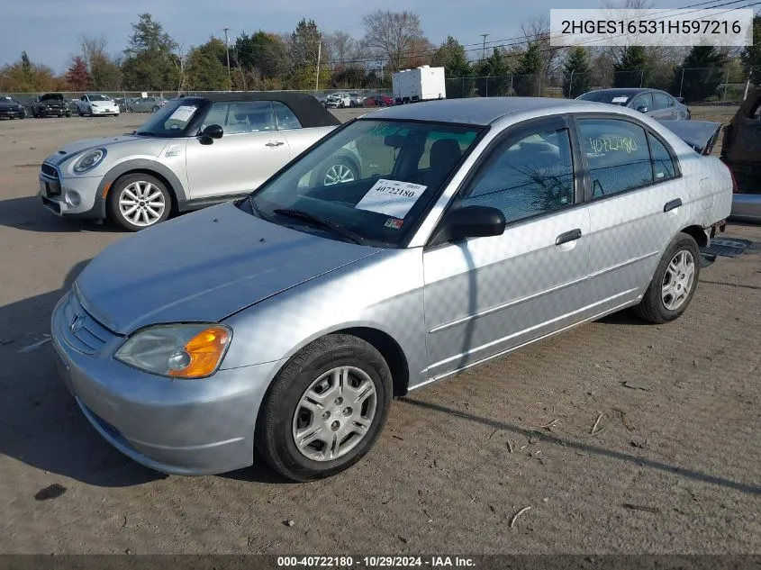 2HGES16531H597216 2001 Honda Civic Lx