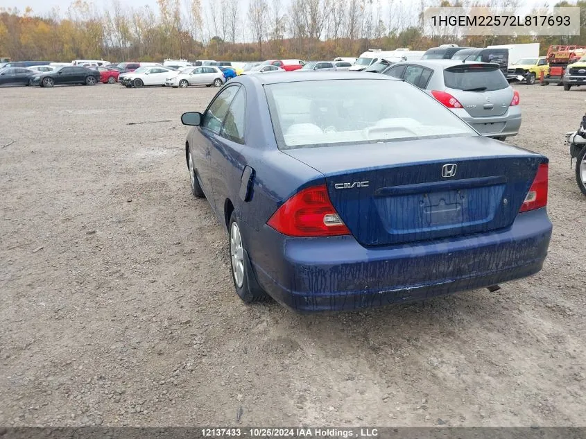 1HGEM22572L817693 2002 Honda Civic