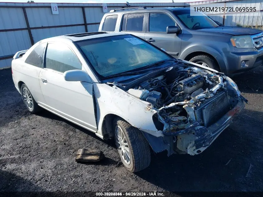 1HGEM21972L069595 2002 Honda Civic Ex